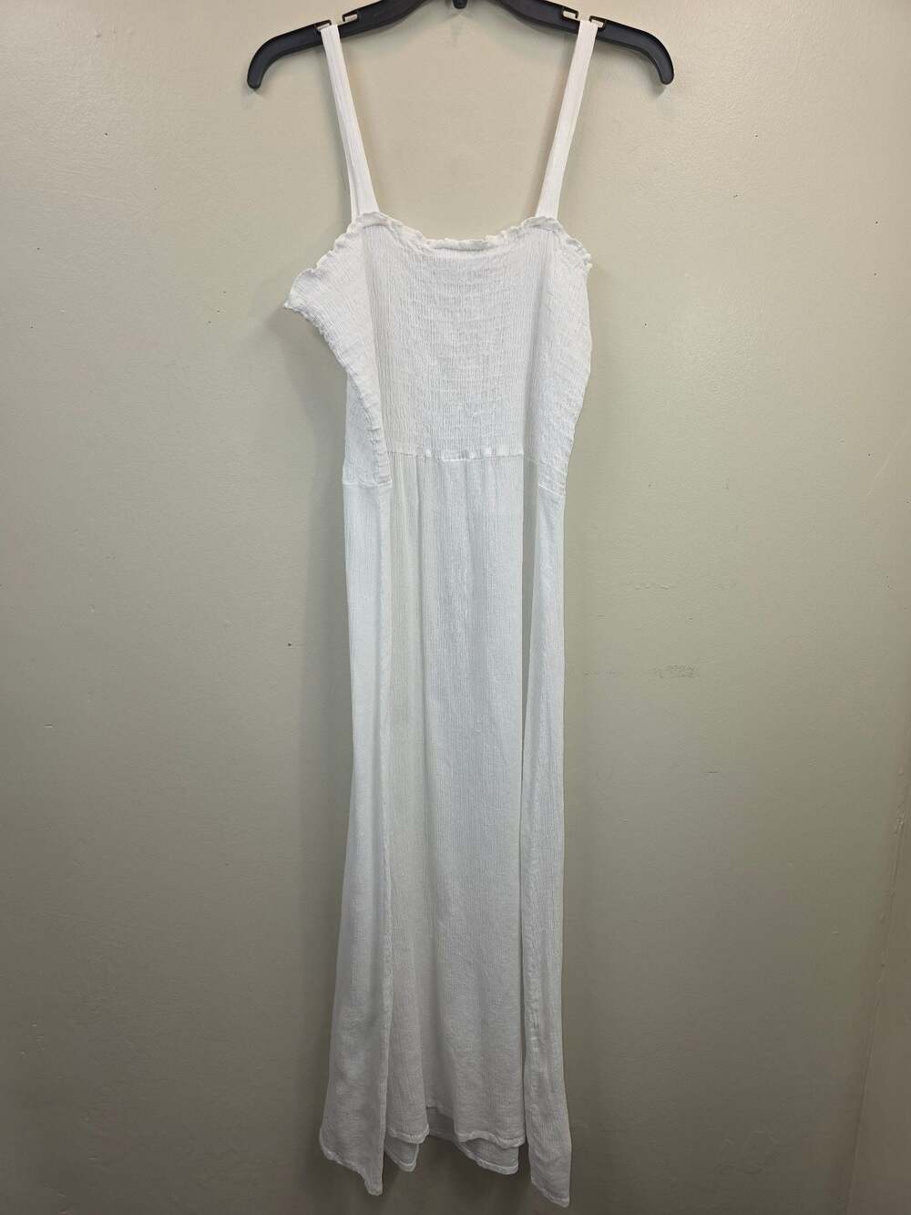 Venezia Sport White 100% Cotton Smocked Maxi Dress